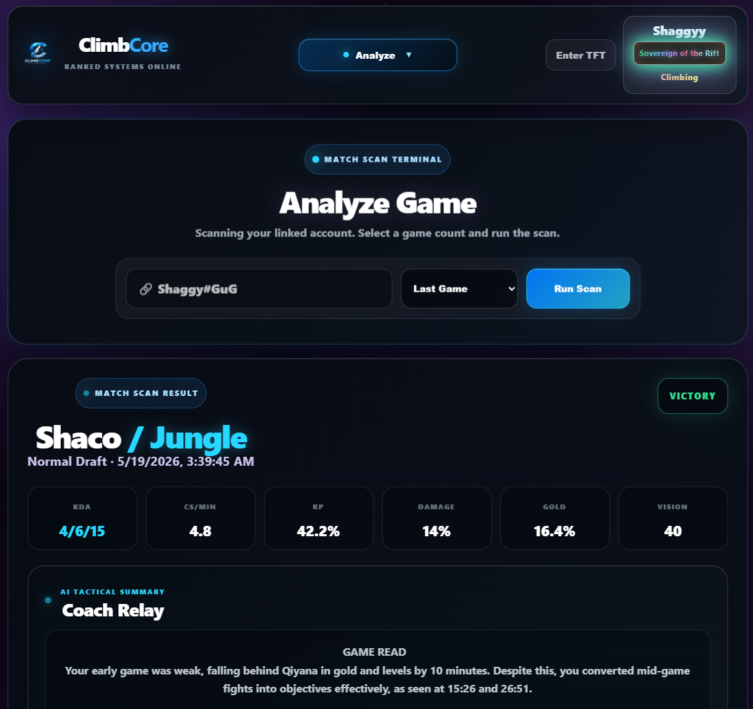 League ClimbCore screenshot 2