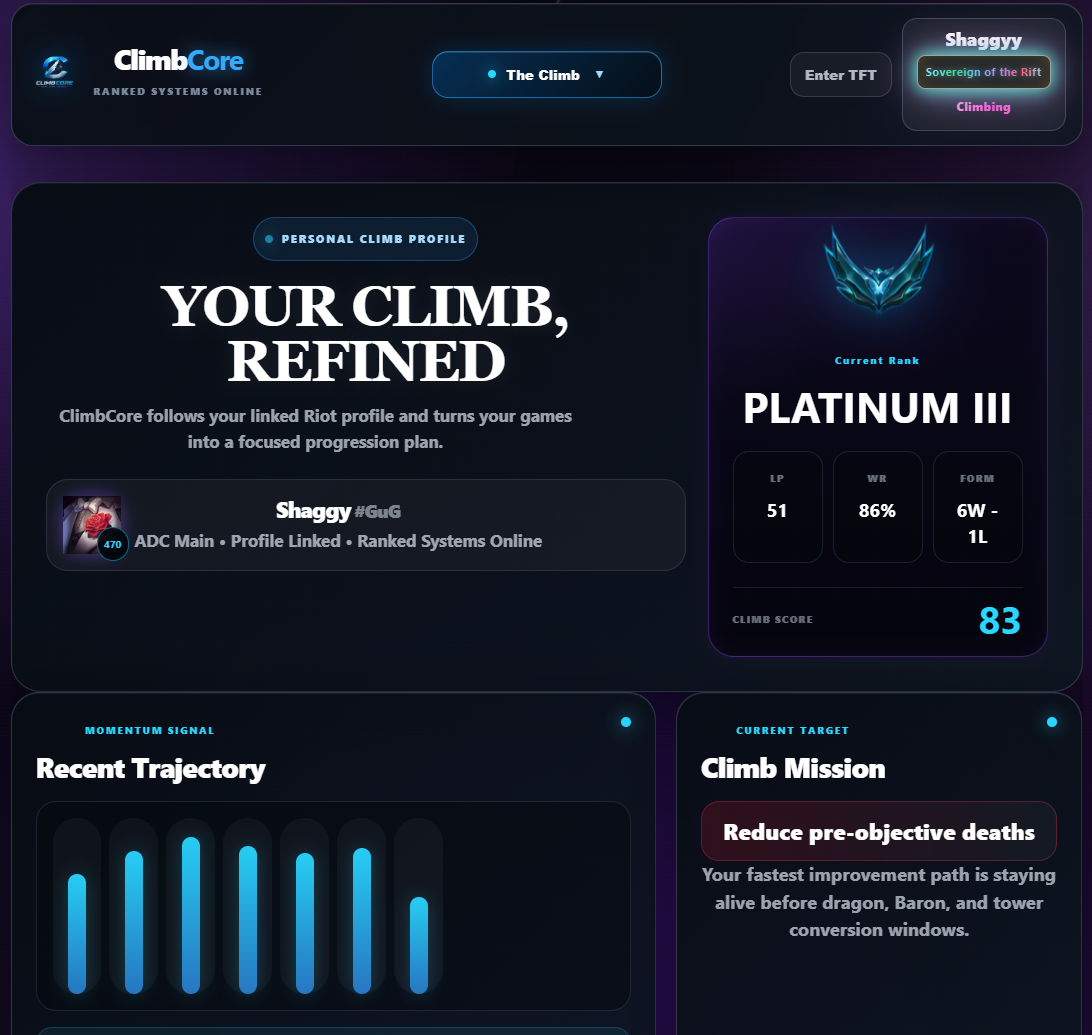 League ClimbCore screenshot 3